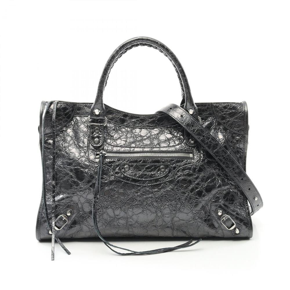 Balenciaga City Handbag Leather Gray
